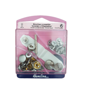 Snap Brooches 15mm Silver