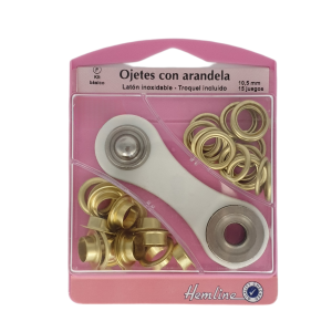 Hemline Eyelets 10,5mm Gold