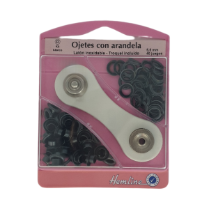 Hemline Eyelets 5.5mm Black