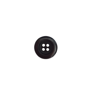 20mm Black Plastic Buttons x 6 pcs