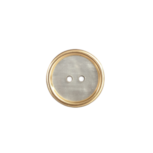 20mm Beige-Gold Plastic Buttons x 6pcs