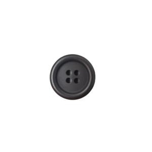 20mm Black Plastic Buttons x 6 pcs