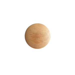 25mm Beige Wood Buttons x 6 pcs