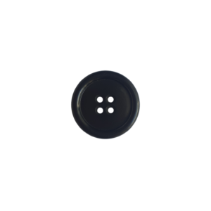 25mm Black Plastic Buttons x 6 pcs