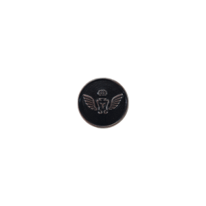 Button Silver-Black 18mm x6 pcs